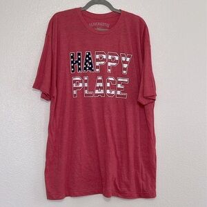 Super soft “Happy Place” Americana tee, size XXL